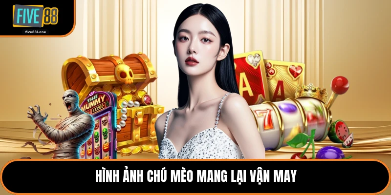 Hình ảnh chú mèo mang lại vận may